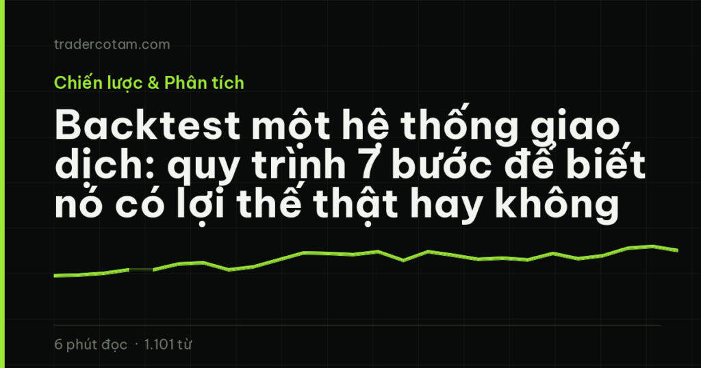 Backtest một hệ thống giao dịch: quy trình 7 bước để biết nó có lợi thế thật hay không