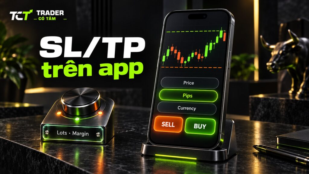 Đặt lệnh MT5 trên điện thoại: chế độ nâng cao nhập khối lượng theo Lots hoặc Margin, SL/TP theo Price, Pips hoặc Currency