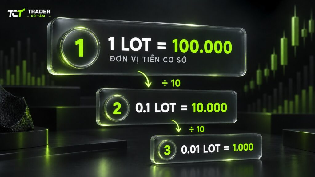 Lot là gì trong forex: 1 lot, 0.1 lot và 0.01 lot quy ra đơn vị tiền tệ
