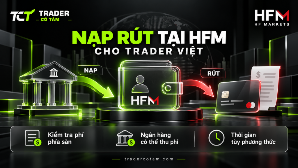 Nạp rút tại HFM cho trader Việt: sàn không thu phí rút, ngân hàng có thể thu phí riêng