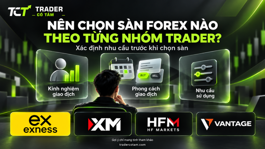 Nên chọn sàn forex nào theo từng nhóm trader: xác định kinh nghiệm, phong cách và nhu cầu trước khi chọn sàn