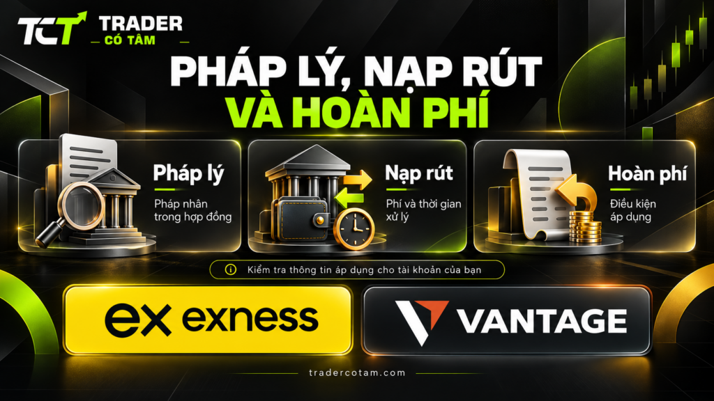 Pháp lý, nạp rút và hoàn phí: pháp nhân trong hợp đồng, phí và thời gian xử lý, điều kiện áp dụng hoàn phí