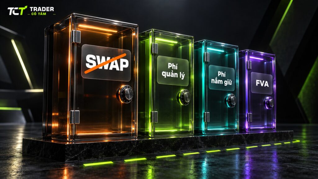 Phí giữ lệnh qua đêm thay cho swap: phí quản lý, phí nắm giữ sau nhiều đêm và Fair Value Adjustment