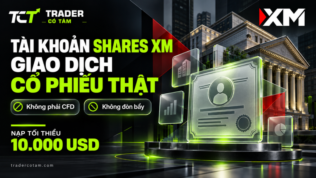 Tài khoản Shares XM giao dịch cổ phiếu thật, không phải CFD và không dùng đòn bẩy