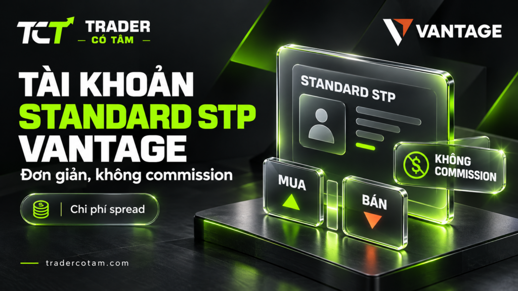 Tài khoản Standard STP Vantage không thu commission, toàn bộ chi phí nằm trong spread