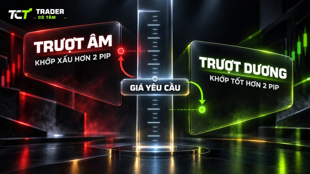 Trượt giá là gì: giá yêu cầu khác giá khớp, trượt âm và trượt dương