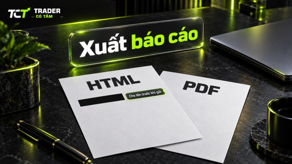 Xuất báo cáo MT5 thành tệp HTML hoặc PDF và che tên chủ tài khoản trước khi gửi